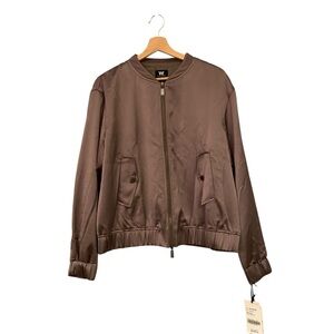 W by Worth Taupe Bomber Jacket
